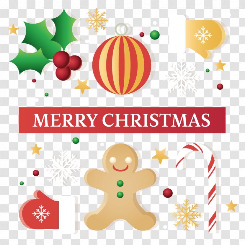 Christmas Ornament Greeting Card Clip Art - Designer - Vector Gingerbread Man Transparent PNG