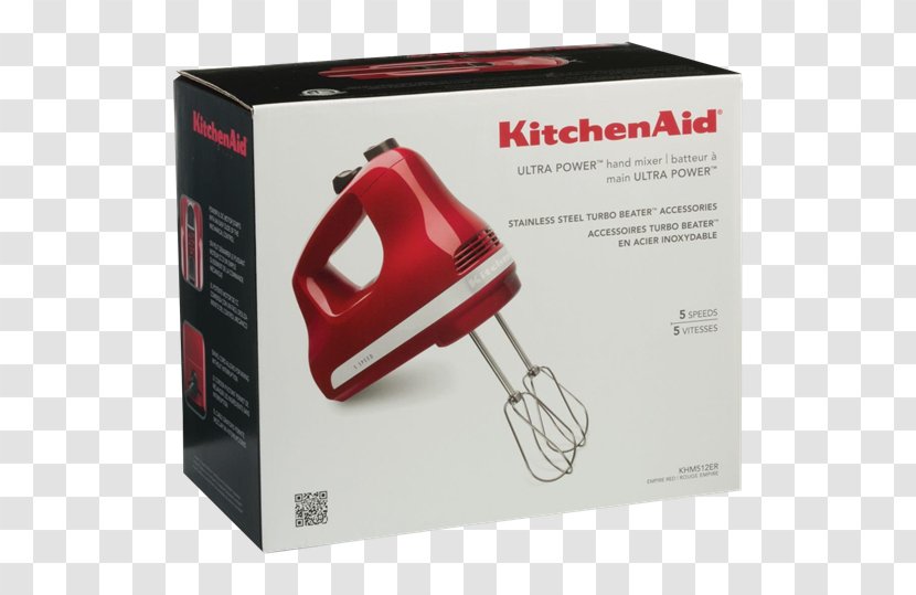 Mixer KitchenAid Ultra Power KHM512 KHM5APWH Blender - Hand Transparent PNG