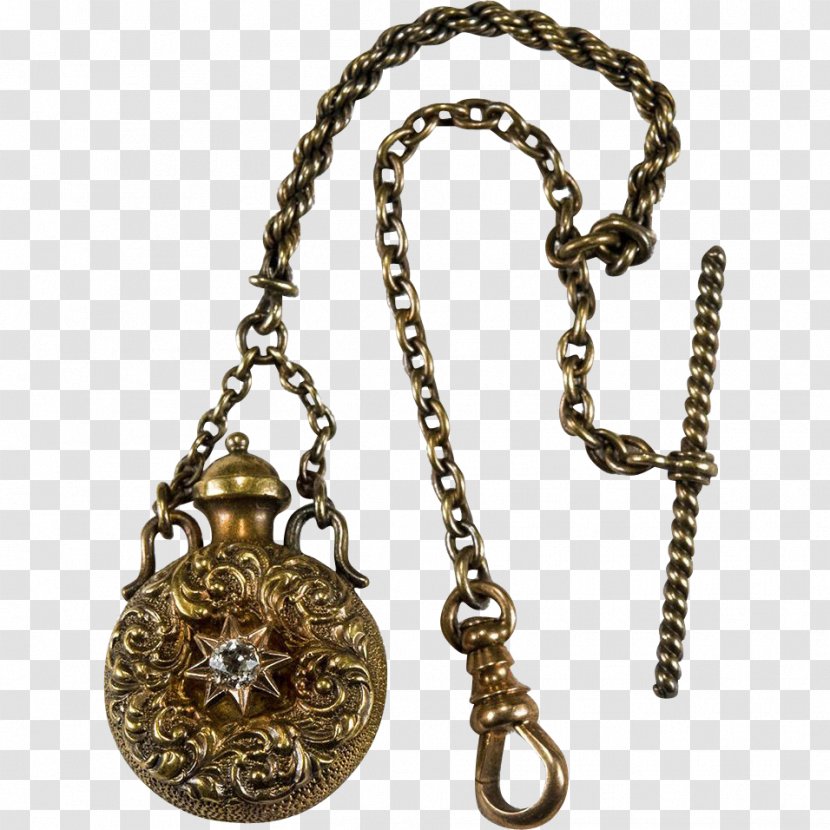 Locket Necklace Charms & Pendants Chain Antique - Jewellery - Victorian Perfume Bottles Transparent PNG