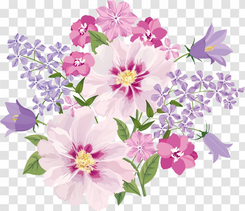 Flower Bouquet Floral Design Clip Art - Wedding - Pretty Spray Transparent PNG