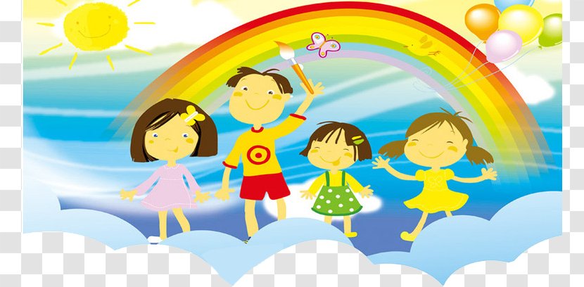 Poster Art Painting - Children Play Transparent PNG