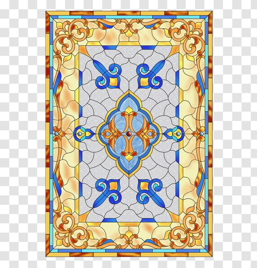 Stained Glass Window - Material - Church Ceiling Painted Transparent PNG