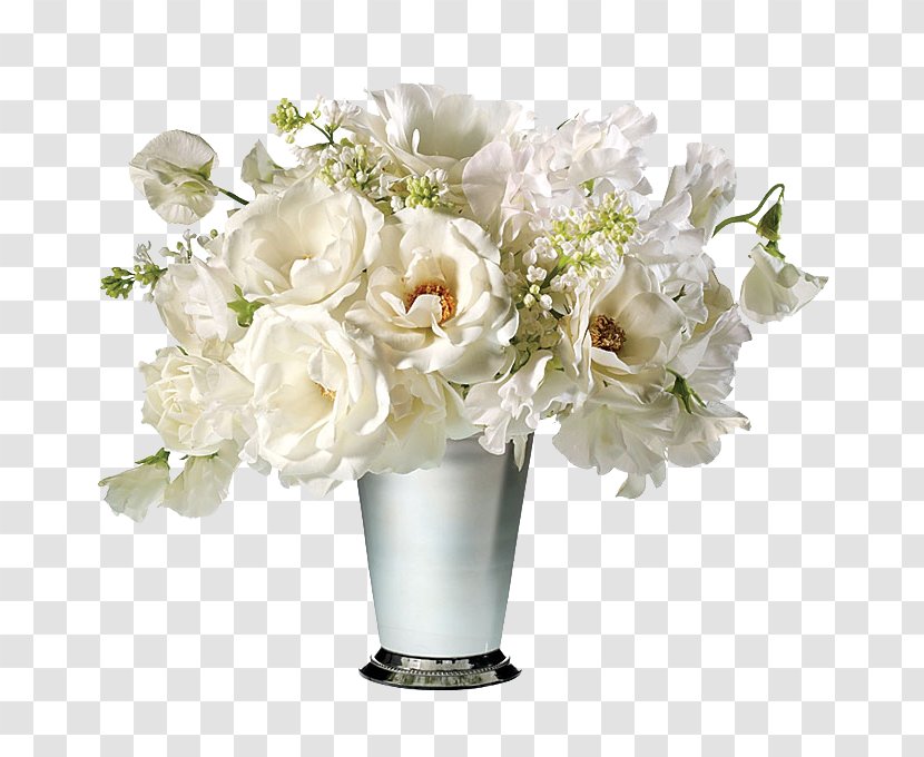 White Wedding Flower Bouquet Centrepiece Dress - Arranging Transparent PNG
