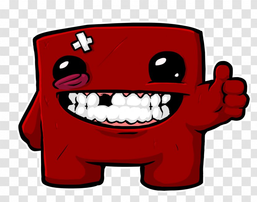 Super Meat Boy Forever PlayStation 4 Xbox 360 Indie Game - Watercolor - Gamer Transparent PNG