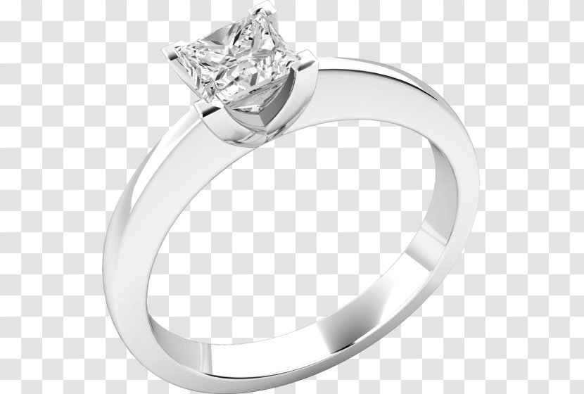 Wedding Ring Jewellery Diamond Gold - Flower - Princess Cut Rings Transparent PNG