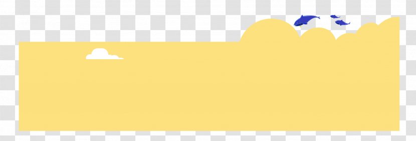 Paper Brand Yellow - Exquisite Cartoon Clouds Dolphin Transparent PNG