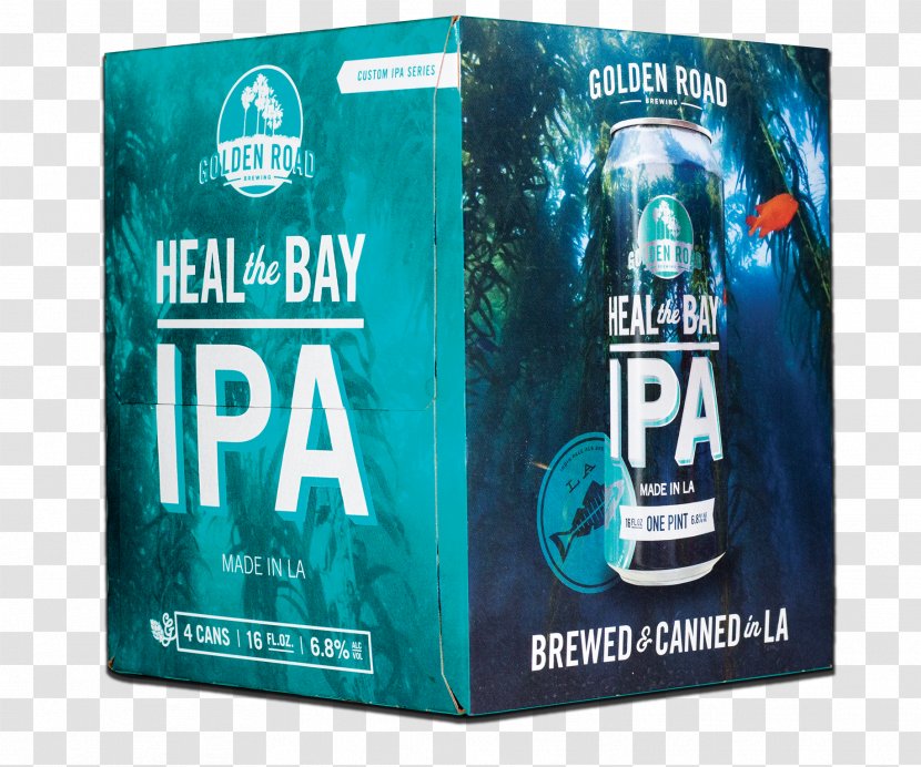 Brand India Pale Ale Teal Font - Heal The Bay - Golden Board Transparent PNG