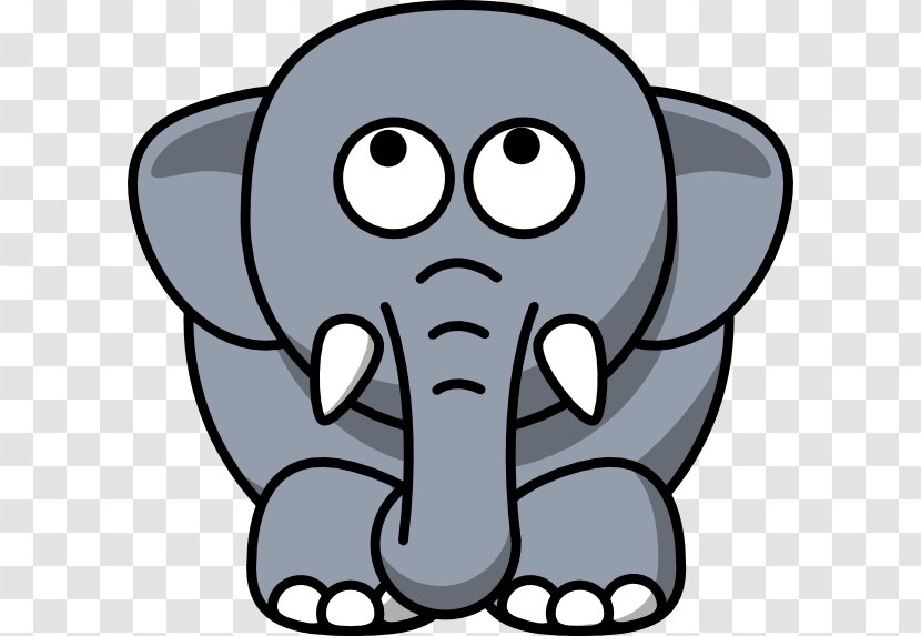 Elephant In The Room Grey Cuteness Clip Art - Mammal - Animated Clipart Transparent PNG