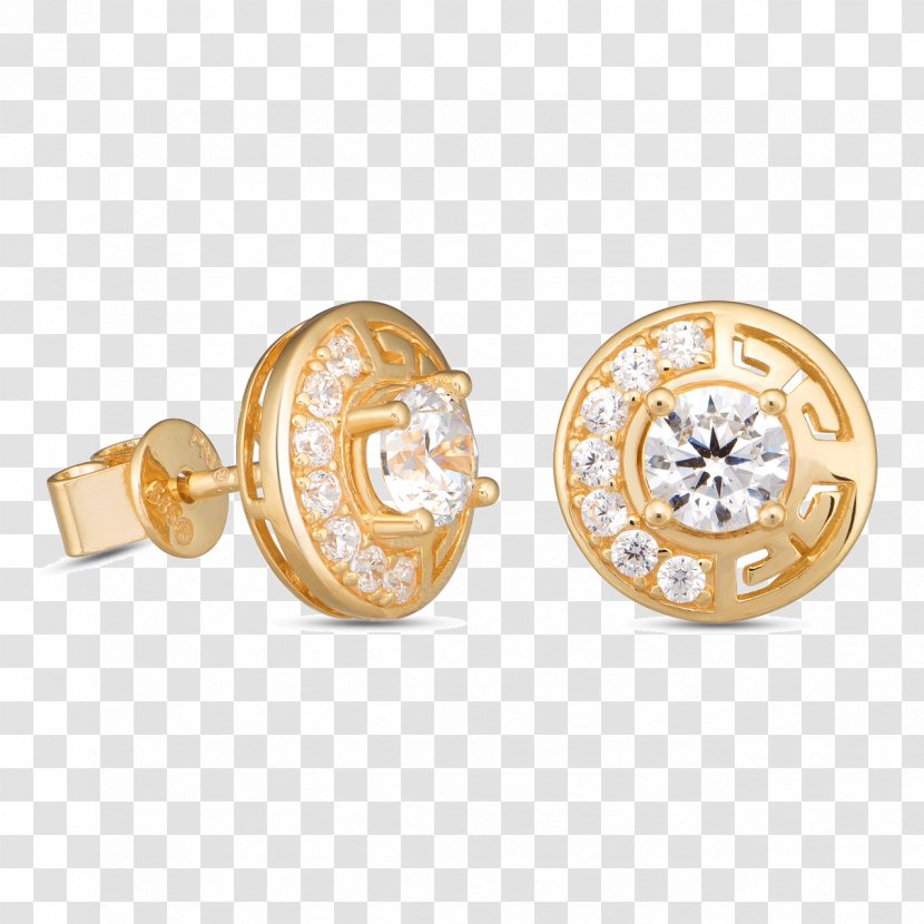 Earring Body Jewellery Gold Cubic Zirconia - Material Transparent PNG