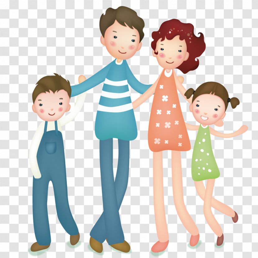 Cartoon Child Illustration - Heart - Happy Family Transparent PNG