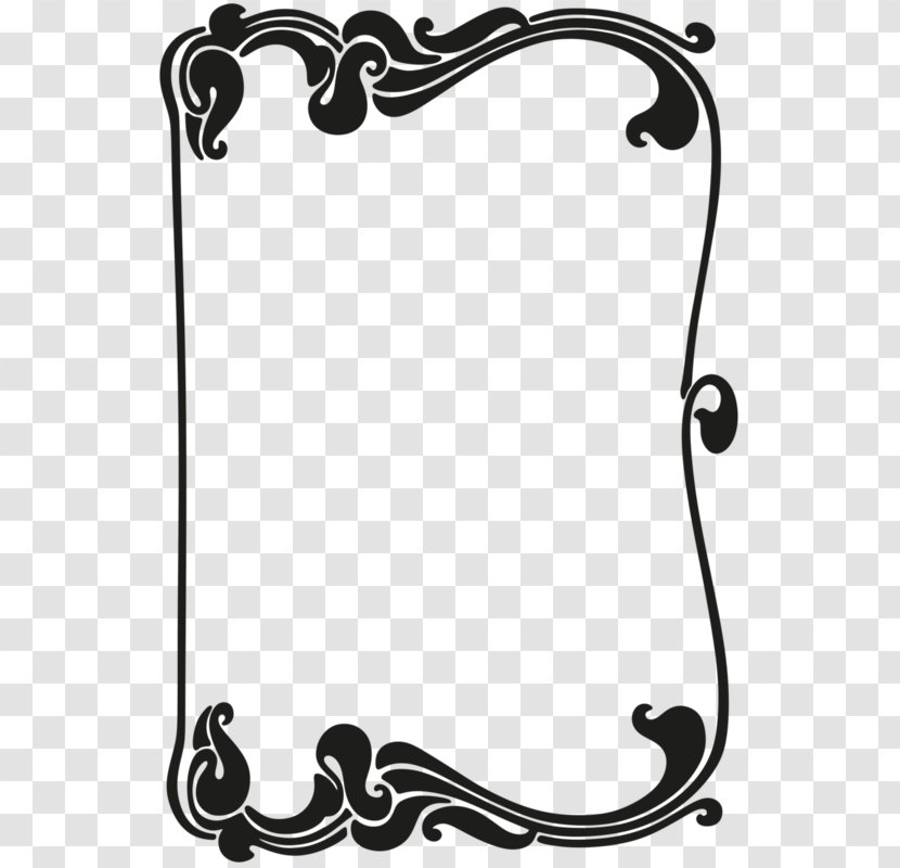 Decorative Borders Art Nouveau Arts Clip - Black - Design Transparent PNG