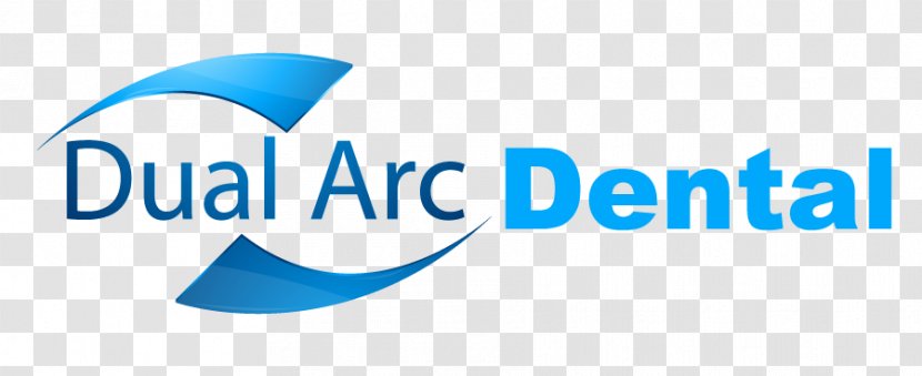 Logo Dual Arc Dental Brand Trademark - Dentist - Blue Transparent PNG