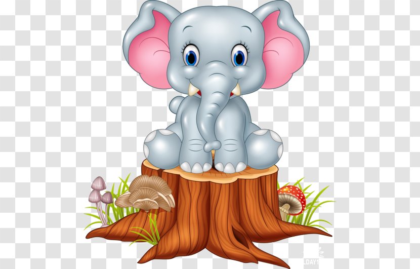 Drawing Elephantidae Cartoon - Fictional Character - Elephants And Mammoths Transparent PNG