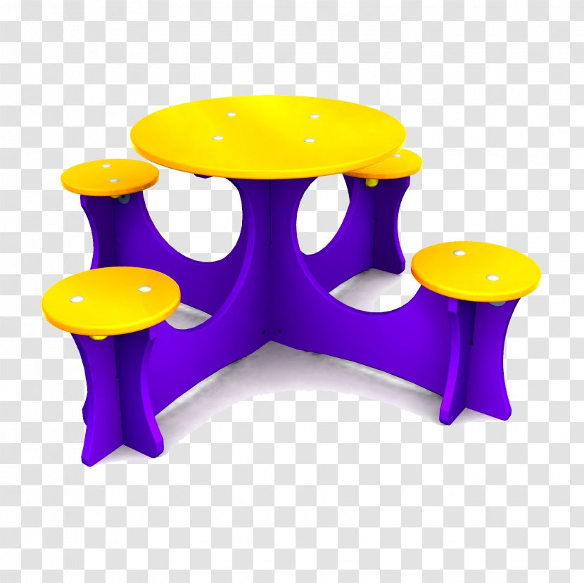 Picnic Table Bench Furniture Stool - Yellow Transparent PNG