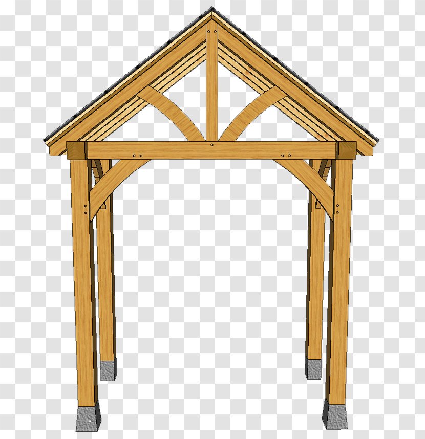 Porch Post Timber Framing Shed Roof - Manufacturing - Wooden Truss Transparent PNG