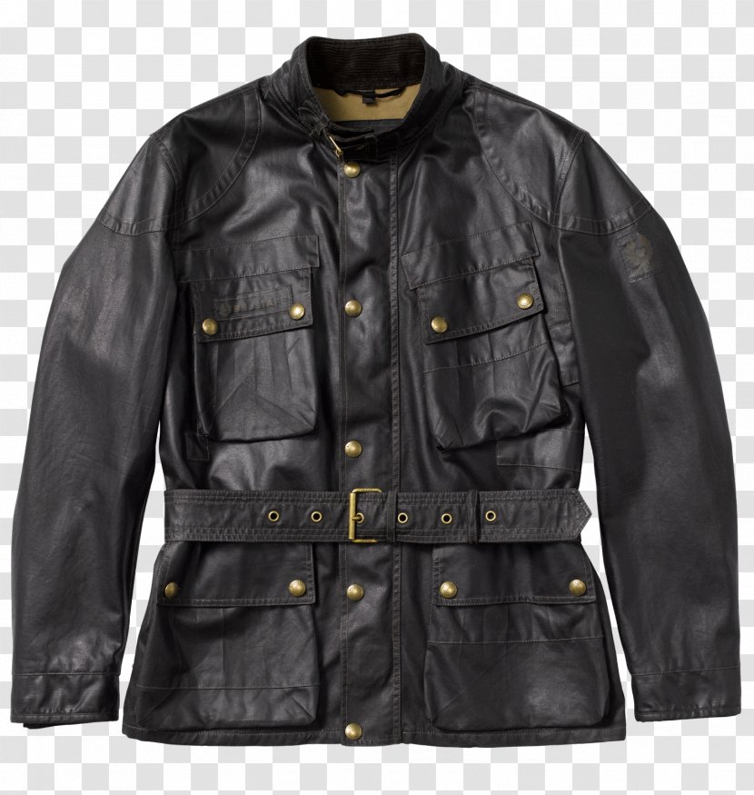 Leather Jacket Coat Belstaff Clothing - Black Transparent PNG