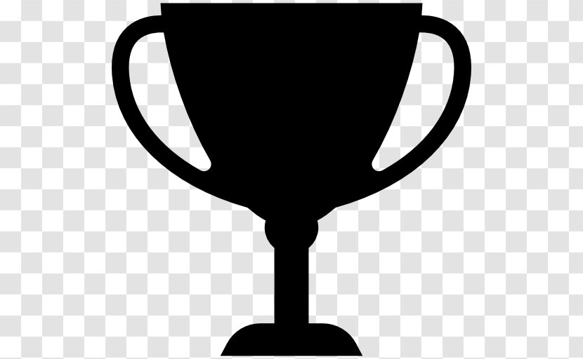 Trophy Award Clip Art - Black And White - Vector Transparent PNG