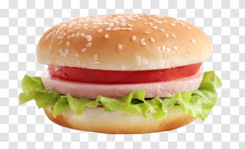 Hamburger Cheeseburger Fast Food Fried Chicken - Ham And Cheese Sandwich Transparent PNG