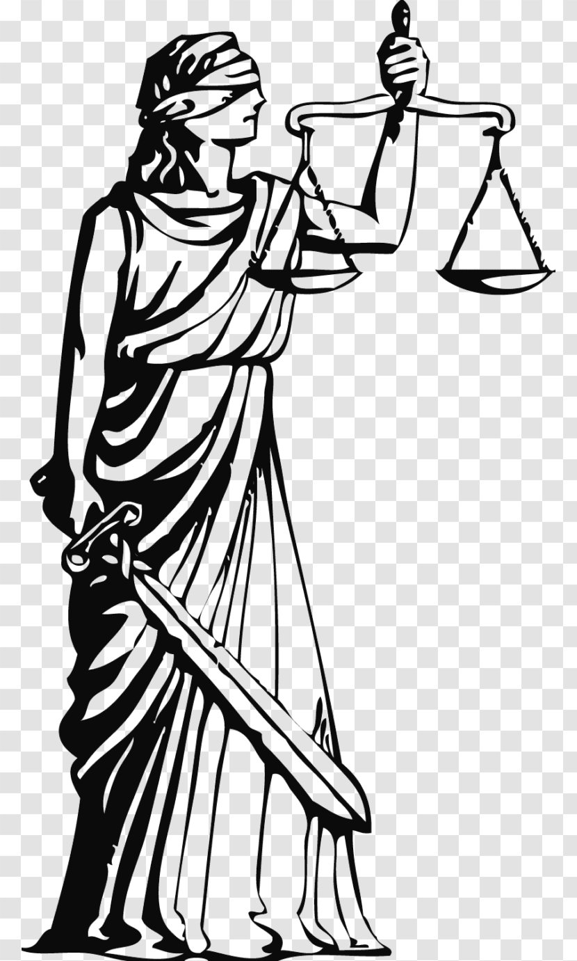 Lady Justice Clip Art Measuring Scales Themis - Human - Vector Transparent PNG