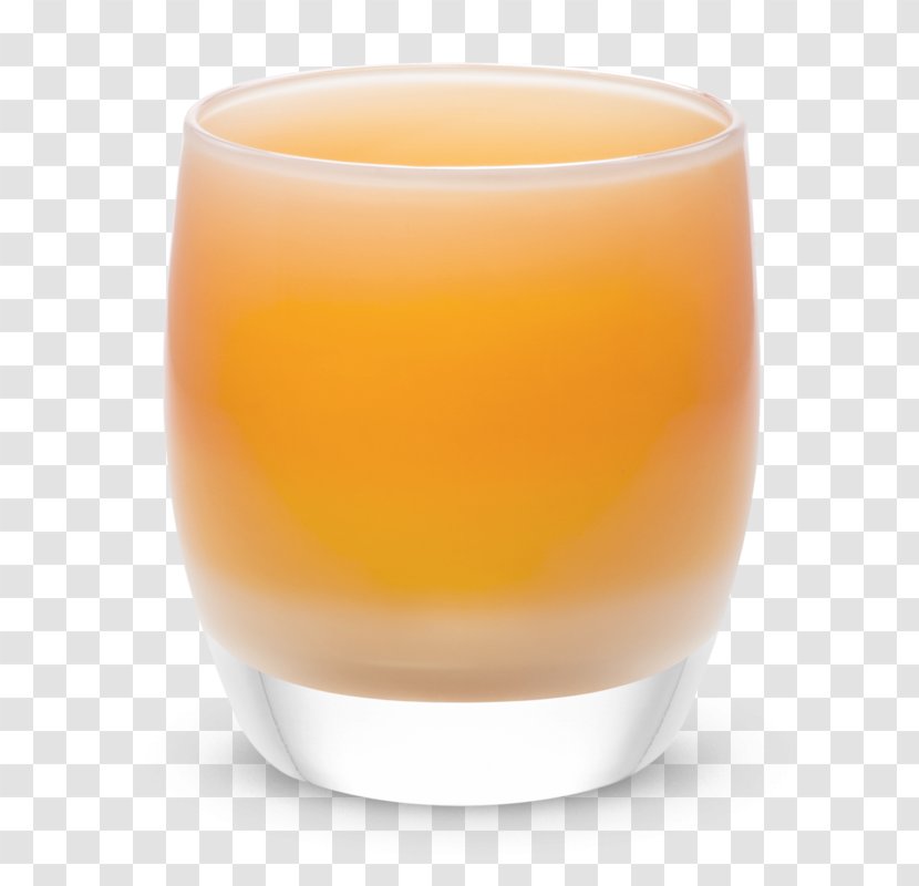 Candlestick Glassybaby Orange Drink Highball Glass - Cozy Transparent PNG