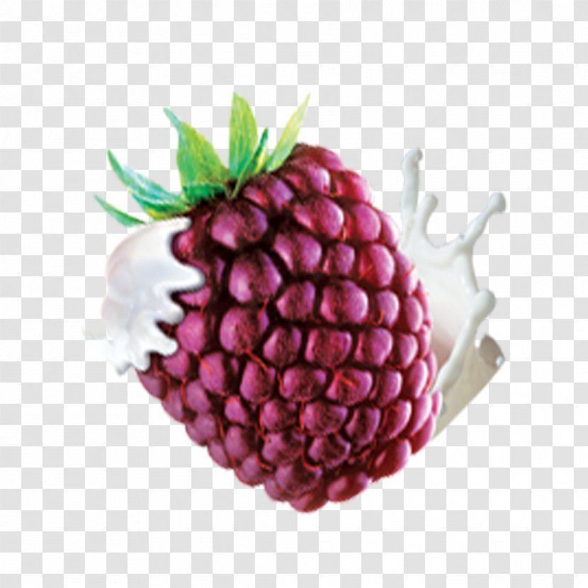 Milk Berry Pineapple Food - Accessory Fruit - Purple Transparent PNG