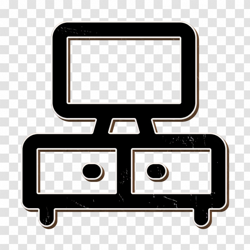 Tv Table Icon Tv Set Icon Furniture Icon Transparent PNG