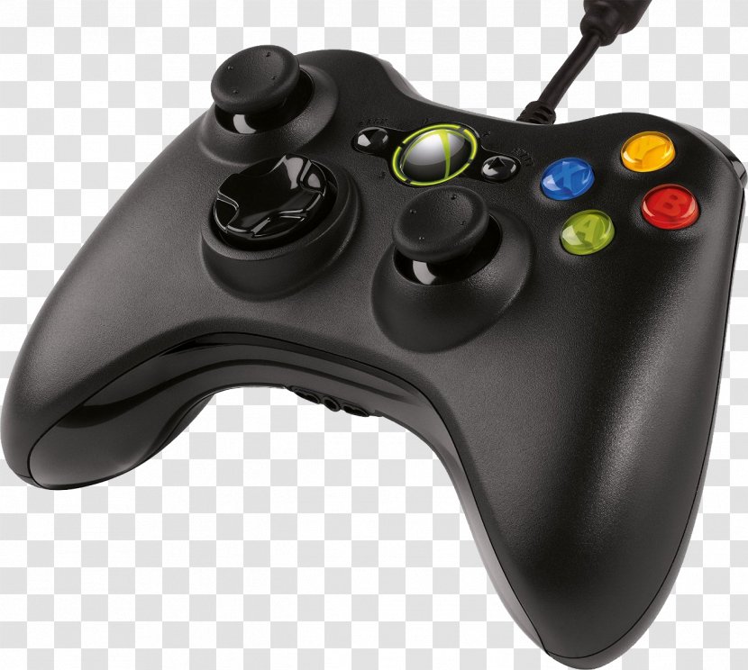 Xbox 360 Controller One Black Game Controllers - Video Consoles Transparent PNG