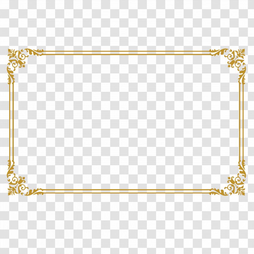 Clip Art - Area - Certificate Of Border Shading Transparent PNG