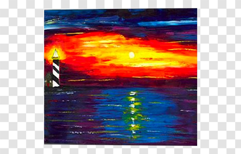 Painting Paper Acrylic Paint Printing Bathroom - Horizon - LIGHTHOUSE Watercolor Transparent PNG