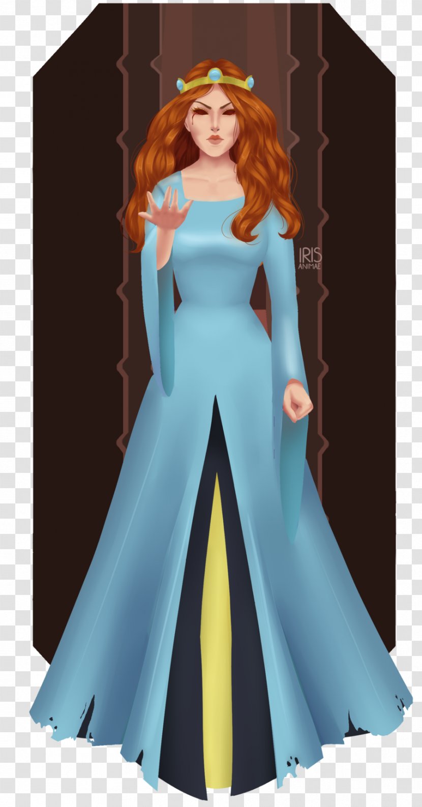 Merida Dress Gown Fan Art Mulan - Watercolor Transparent PNG