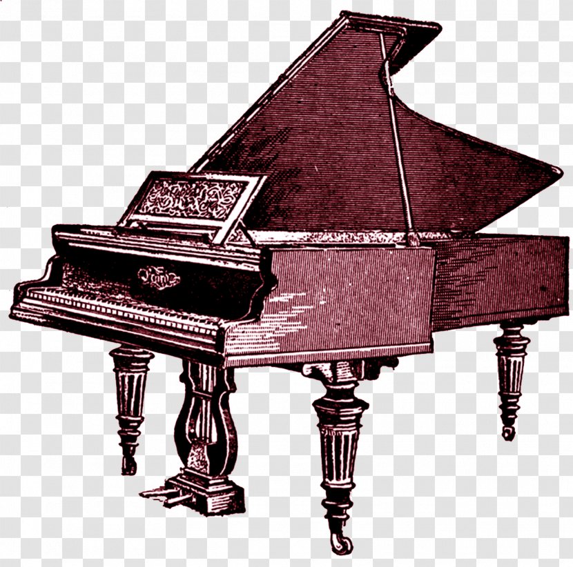 Rhodes Piano Grand Clip Art - Cartoon - Vintage Transparent PNG