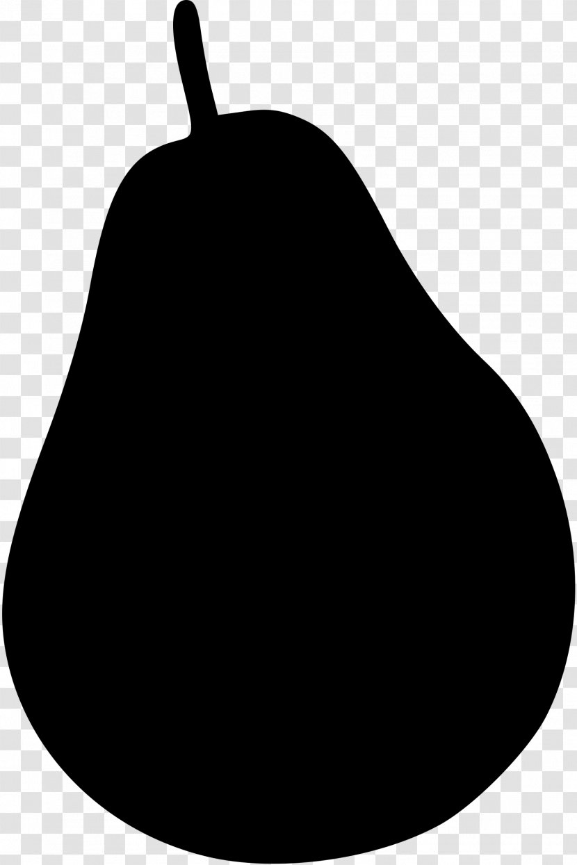 Black Worcester Pear Silhouette Clip Art - Fruit Transparent PNG