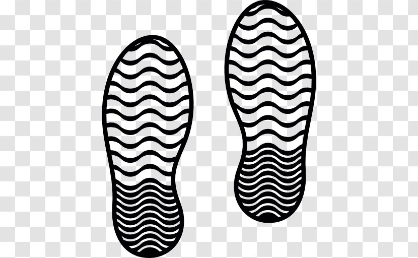 Sneakers Shoe Slipper Footprint Drawing - Monochrome - Tracks Vector Transparent PNG