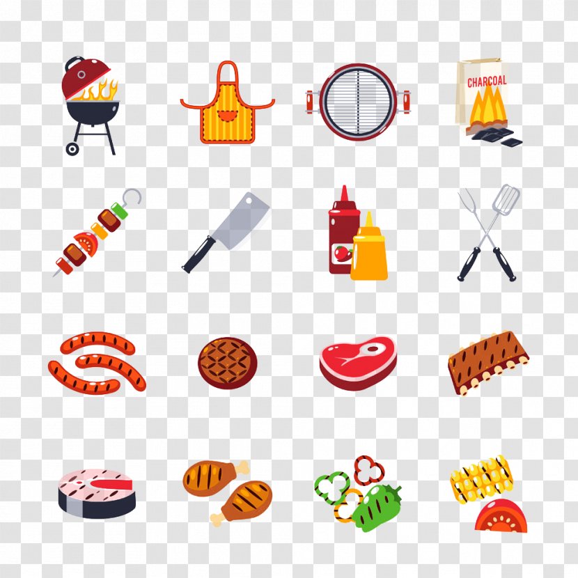 Barbecue Sausage Fish Steak Grilling - BBQ Grill Creative Collection Transparent PNG