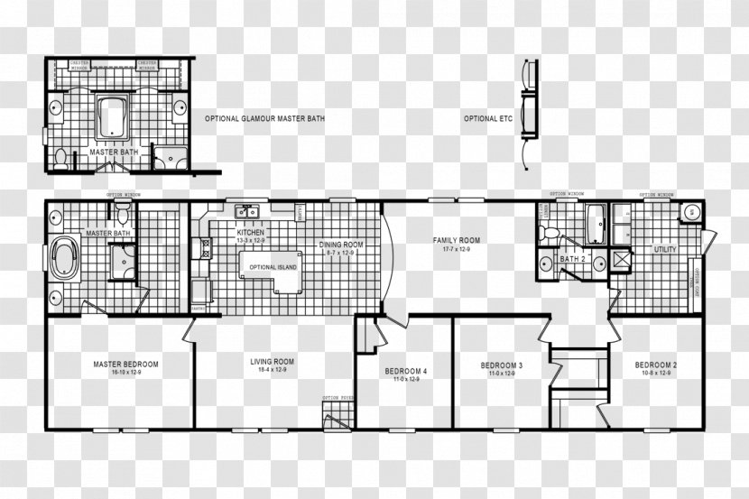 Floor Plan Clayton Homes Youngsville House Bathroom - Home - Plant Transparent PNG