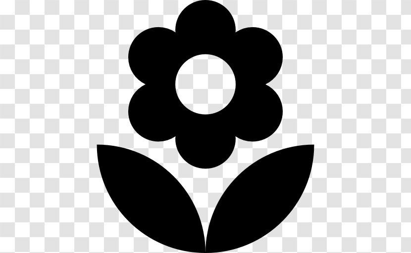 Floristry Flower Delivery Icon Design - Black And White Transparent PNG