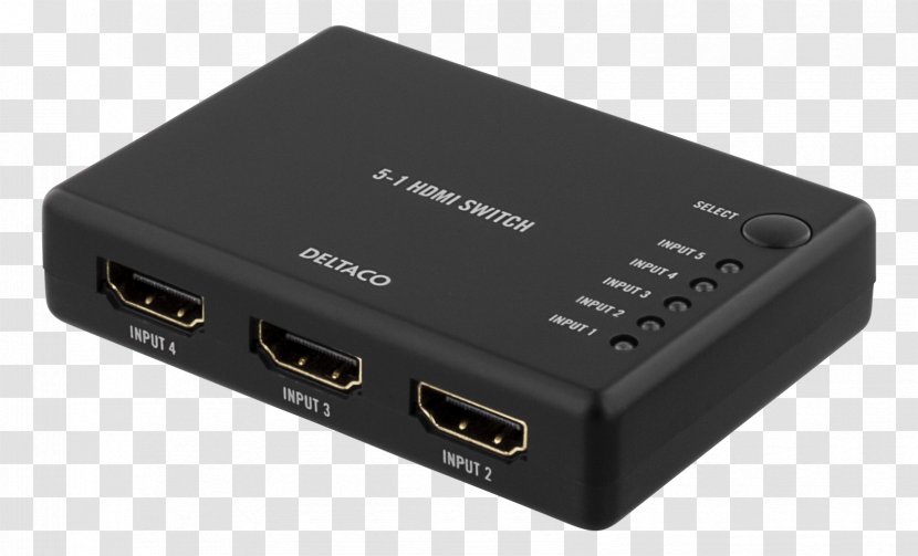 DELTACO HDMI Switch 4 To 1 Transformer Power Converters Switched-mode Supply - Hdmi - HDMi Transparent PNG