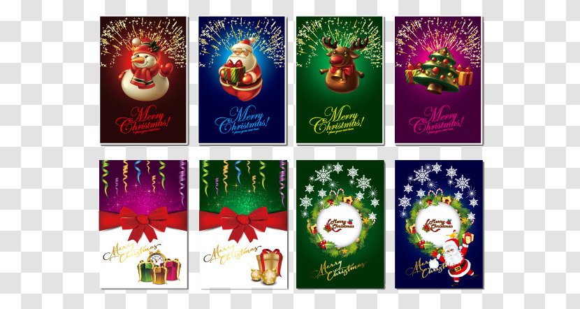 Santa Claus Christmas Card Gratis - Colorful Transparent PNG