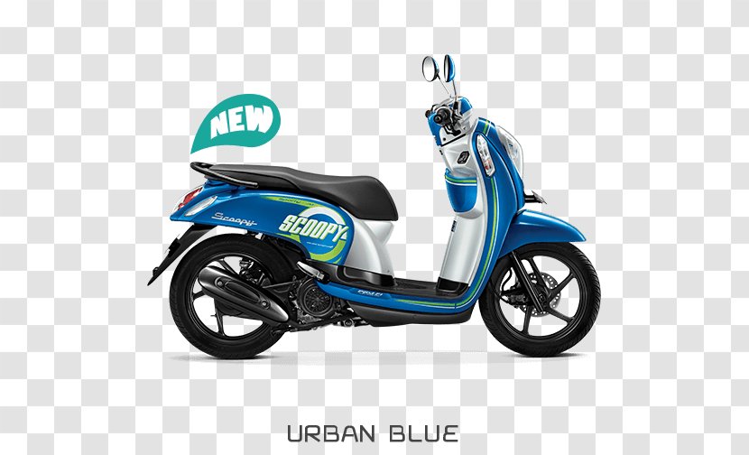 Honda Scoopy Motorcycle Blue White - Cafe Racer Transparent PNG
