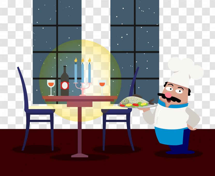 Restaurant Dinner Cook Illustration - Art - Candlelight Transparent PNG