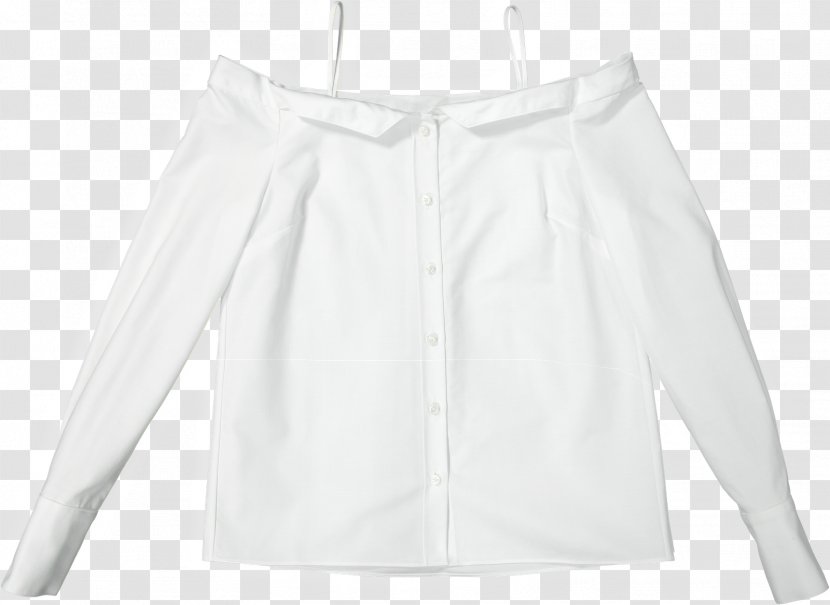 Blouse Shoulder Collar Sleeve Outerwear - White Transparent PNG
