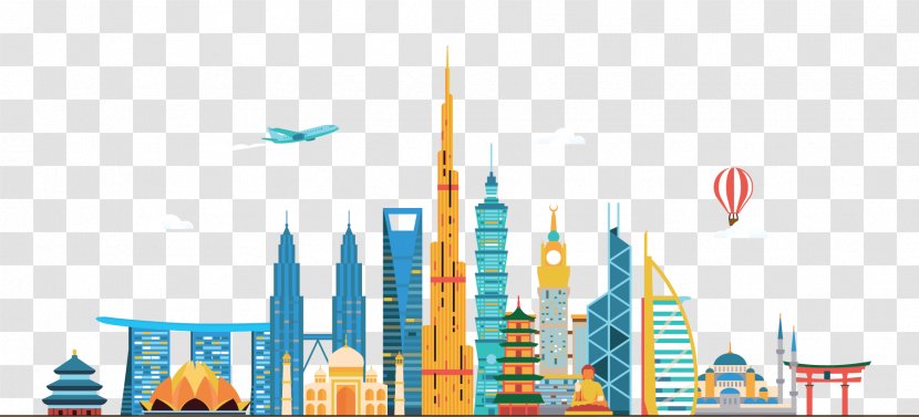 Vector Graphics Tourism Dubai Travel Illustration - Summer City Border El Paso Transparent PNG