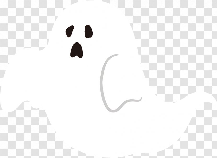 Ghost Halloween - White - Smile Logo Transparent PNG