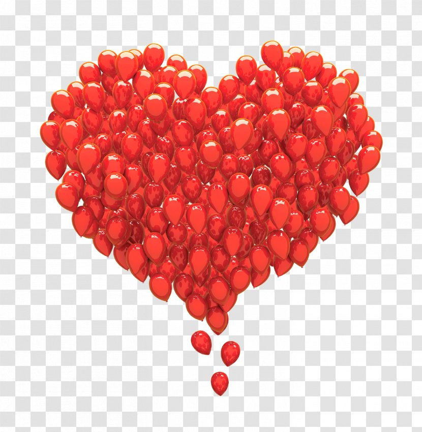Heart - Fruit - Red Balloon Makes Love Transparent PNG