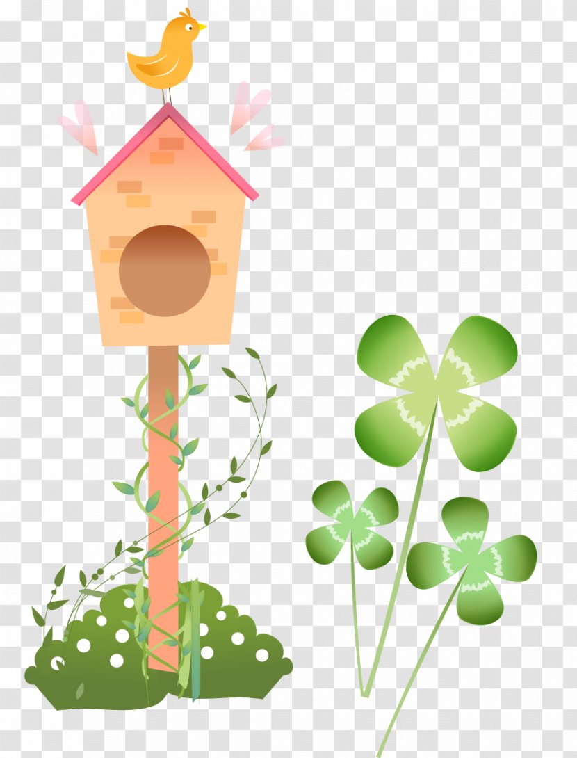 Four-leaf Clover Euclidean Vector - Tree - Cartoon Nest Transparent PNG