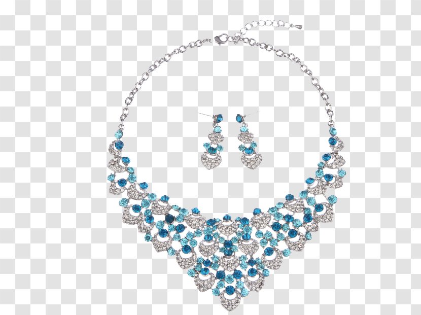 Blue Symmetry Turquoise Necklace Pattern - Jewellery - The New Transparent PNG