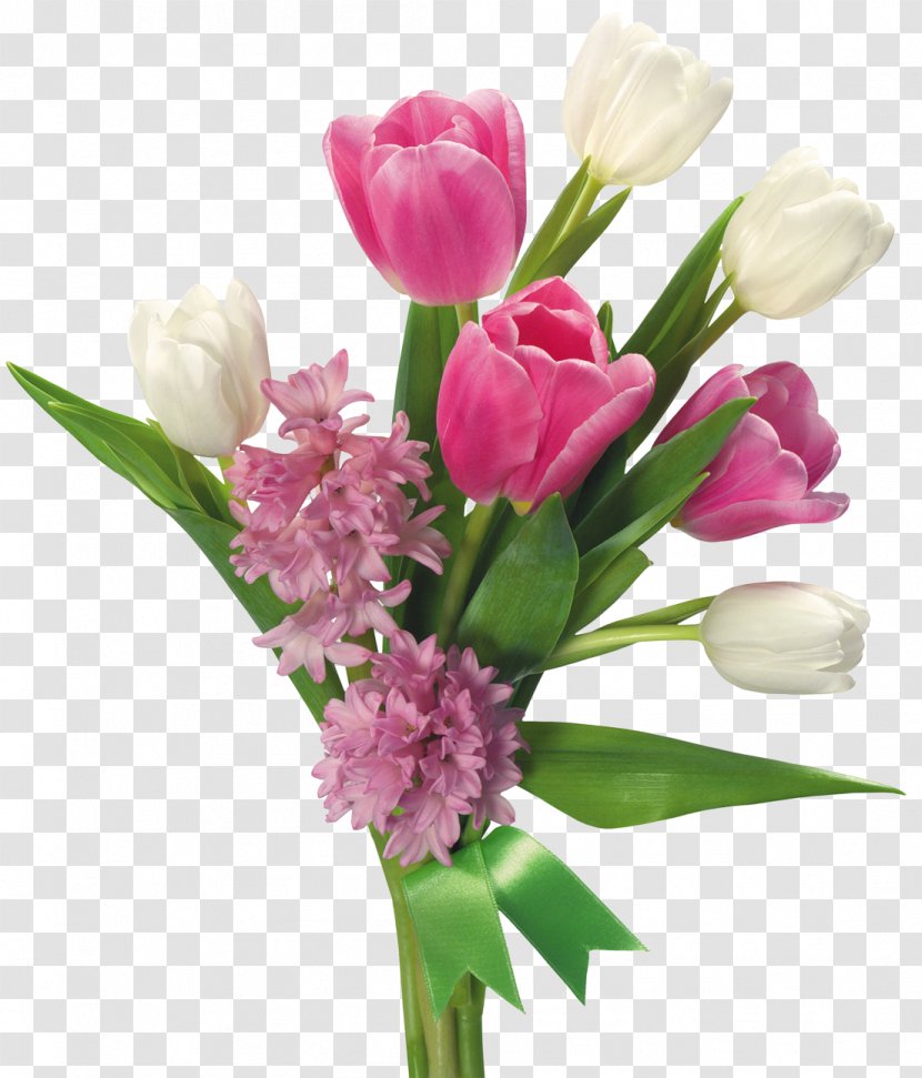 Flower Bouquet Clip Art - Tulip - Spring Of Tulips And Hyacinths Transparent Picture Transparent PNG