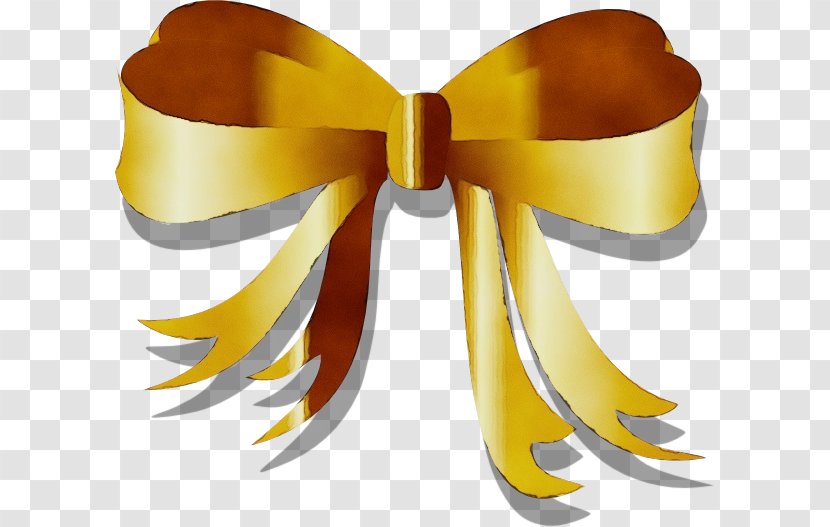 Bow Tie - Yellow - Ribbon Transparent PNG