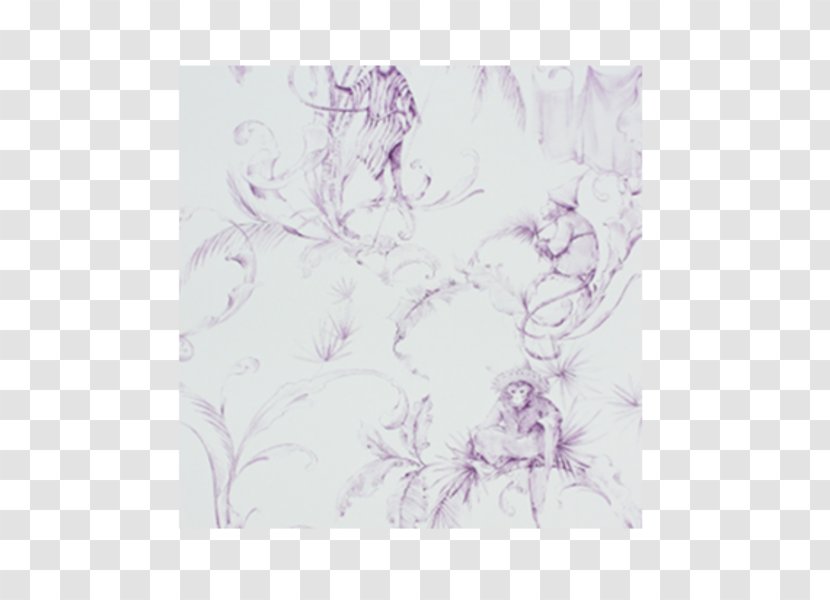 Paper Toile Jouy-en-Josas Textile Wallpaper - Purple - Papier Peint Transparent PNG