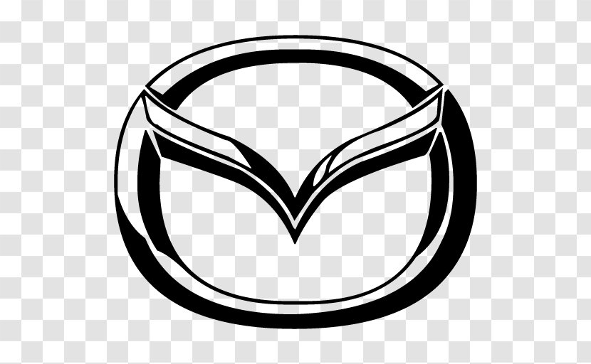 Mazda MX-5 Car Logo - Black And White Transparent PNG